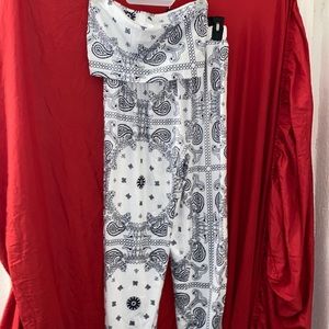 Two piece joggers and halter top